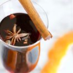 photo of mulled wine with garnish