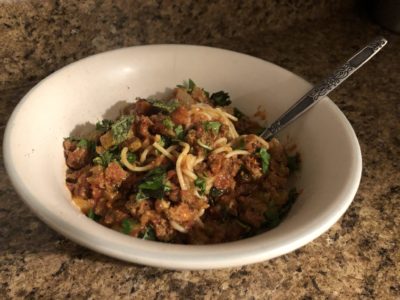 Impossible Beef Bolognese Vegan